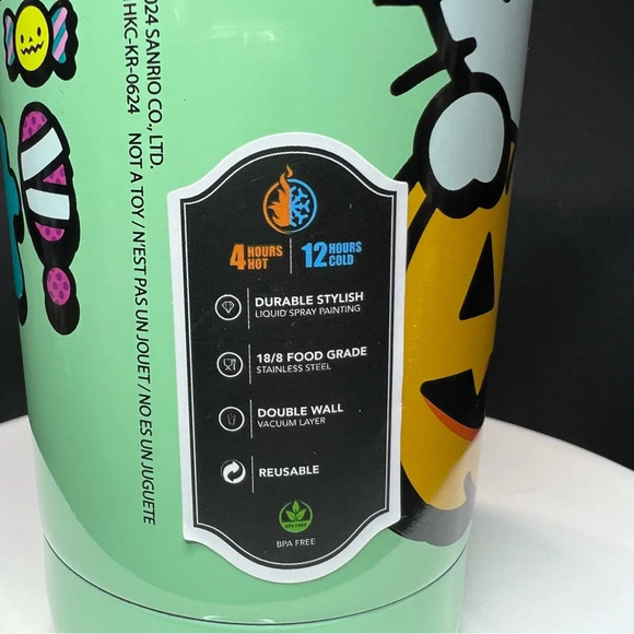 Sanrio Hello Kitty Halloween Jack O Lantern Mint Green Trick Or Treat Tumbler - Picture 6 of 12